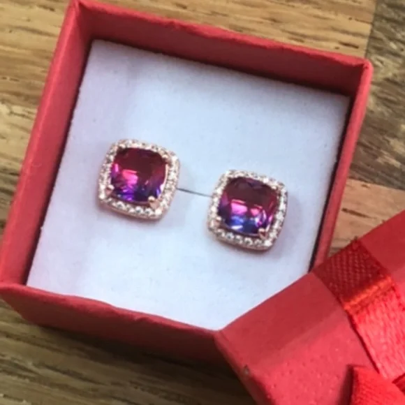 Watermelon tourmaline earrings - Picture 1 of 5